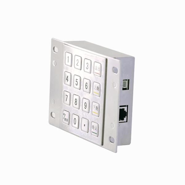 304 Stainless Steel ATM Machine Pin Pad Payment Kiosk IP65 Encrypted Metal Keypad with 16 Keys