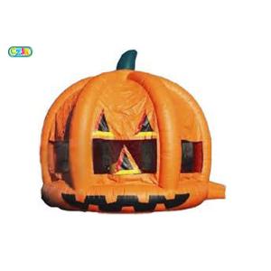 Fireproof Commercial Inflatable Pumpkin Jumping Castle Bounce Lightweight