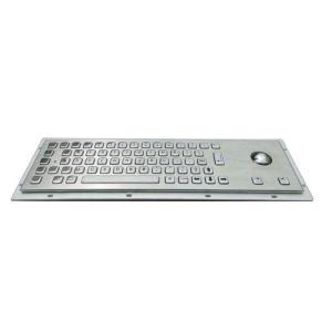 20mA Brushed Metal Industrial Keyboard 64 Keys Panel Mount