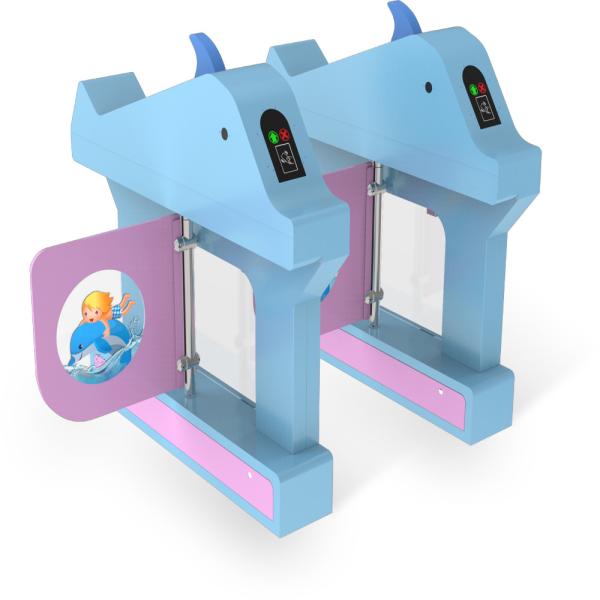 Buy Kindergarten Safety Swing Barrier Turnstile gate 500mm Width Optical Channel at wholesale prices