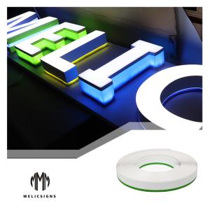 1mm Thickness 3D Side Pass Light Strips Channel Letter Plastic Trim Cap Sticking