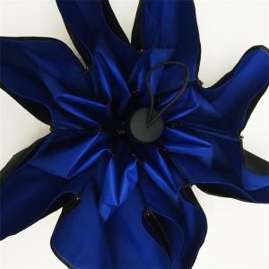 25 Inch Double Canopy Portable Folding Umbrella With 8 Pongee Panels