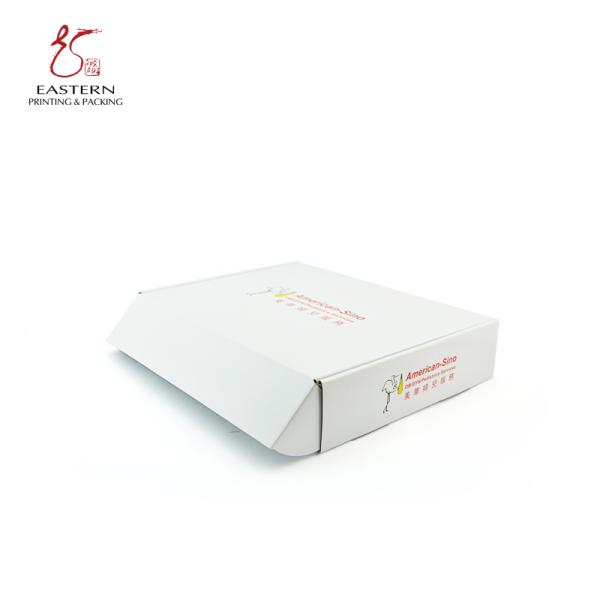 Logo Printed Customized White Corrugated Cardboard Shipping Boxes Folders Type for Safe Packaging