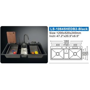 Embossed SS Utility Sink Nano Black Anti Scratch Gunmetal Kitchen Sink