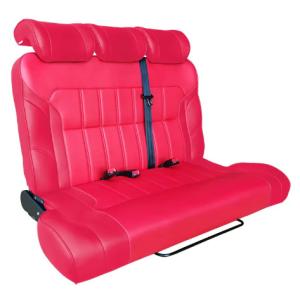 Quality Red Campervan Folding Bed Seat Customized Folding Van Seat With Seatbelt for sale