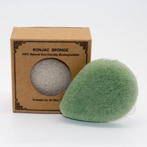 OEM ODM Green Tea Konjac Sponge Natural Face Cleansing Sponge