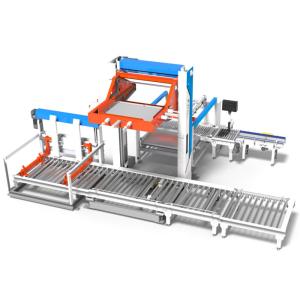 Low Position Film Packs Palletizing Machine Shrink Packs Or Trays