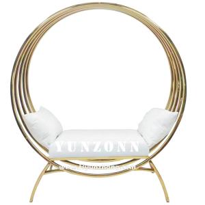 China Classic Wedding Couple Sofa Set Round Wedding Throne Birdcage Chair on sale