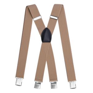Trousers Mens Brown Leather Suspenders 118CM Braces Custom Printed Suspenders