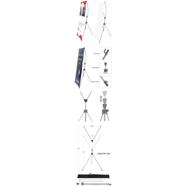 Outdoor Adjustable Stand Holder Adjustable Advertising Floor Poster Display Stand