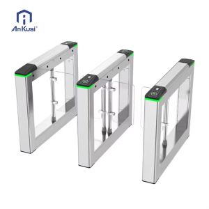 China SUS304 Stainless Steel Double-Wing Flap Barrier Turnstile with TTL232 Communication and 4 Pairs Infrared on sale