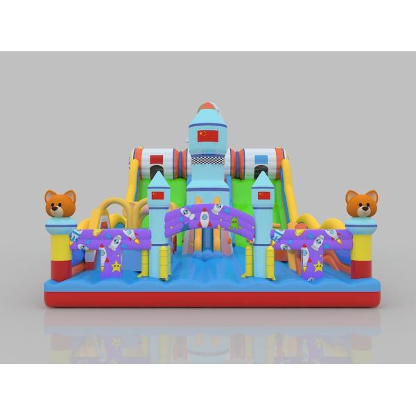 Buy Pvc Commercial Jumping Castle With Slide 6m 7m Charming  Bounce House With Slide For Adults at wholesale prices