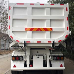 Galvanised Crane Dump Semi Trailer Truck SHACMAN CIMC Tipper