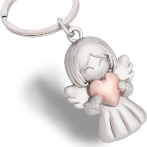 Cute Girls Child Angel Lucky Safety Alloy Fashion Carabiner Keychain Kids