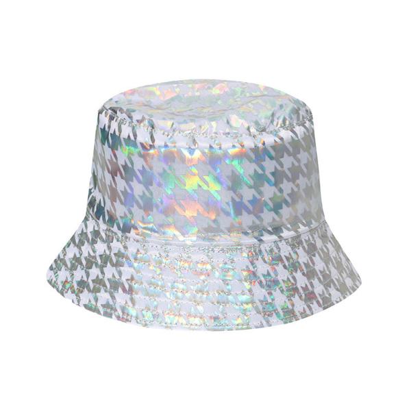 Hot Silver Dazzle Color Street Ball Trend Plover case Bucket Hat For Women