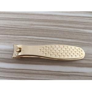 China Brushed Stainless Steel Gold Plated Nail Clipper on sale