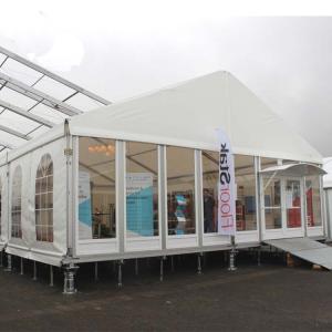 House Shape Glass Marquee Tent Aluminium 6061 T6 For 100 - 200 People Tent