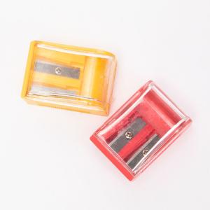 Plastic School Kids Manual Double Hole Sharpener With Lid