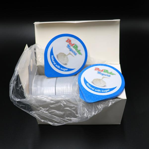 Yogurt Leakproof Pre Cut Lids Anti Corrosion ISO9001 Easy Peel Off