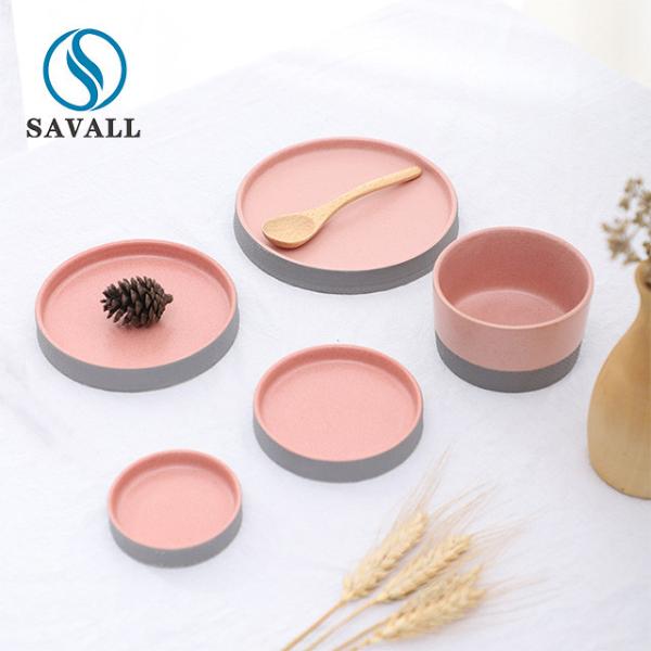 Buy Savall HoReCa Plain Pink Porcelain Dinnerware Scratches Resistant at wholesale prices