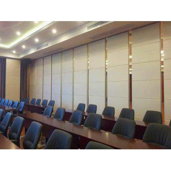 Restaurant Movable Sound Proof Walls Leather Surface Aluminium Profile Hanging