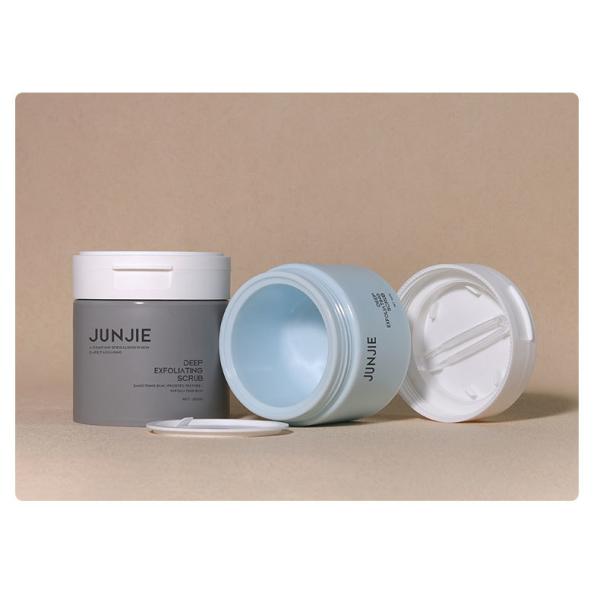 PP Body Lotion Cosmetic Bottle 200ml Cotton Pad Jar Set 120g Scrub Container Flip-top Cosmetic Jar