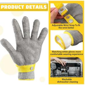Adjustable Cuff Cut Resistance Hand Gloves