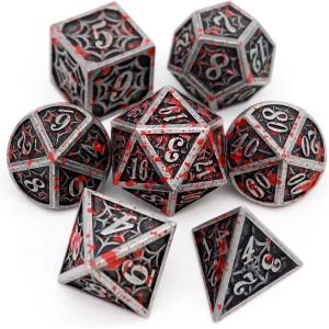 Spider -Man Solid Metal Polyhedral Dice Set DND RPG Luxury Style
