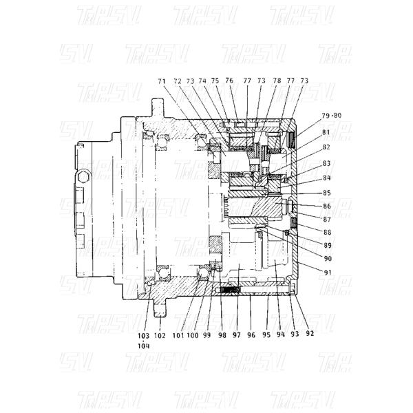 099-0207 Planetary Gear E120B Excavator Travel 2 Stage Planet Gear Box For Stable And Consistent Operation