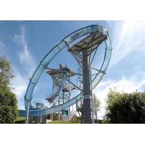 Commercial Water Park Slide Customized Fiberglass Material Steel Structure
