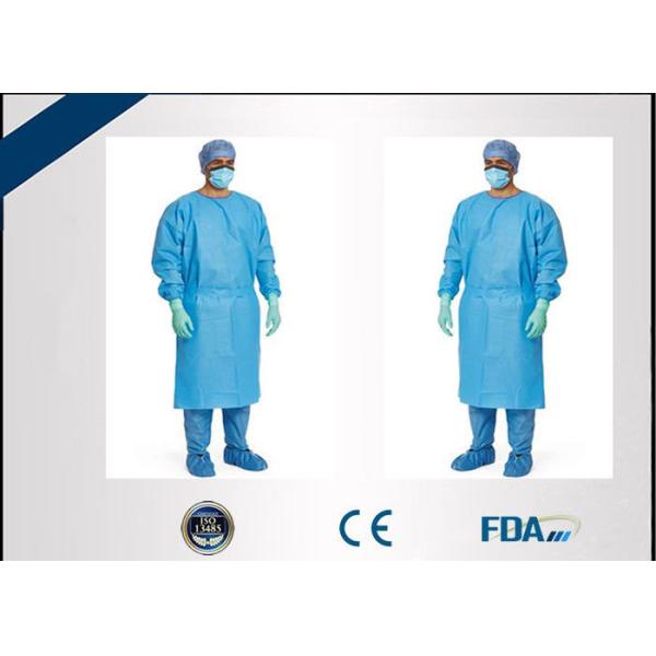 Buy Liquid Repellent Disposable Isolation Gowns 35 - 60gsm Weight Customization at wholesale prices