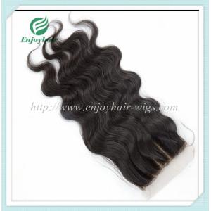 Silk top closure5''x5'' malaysian virgin hair natural color body wave 10''-24''L