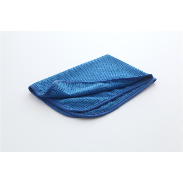 Buy Dark blue microfiber microfibre waffle weave car cleaning cloth sports towels at wholesale prices