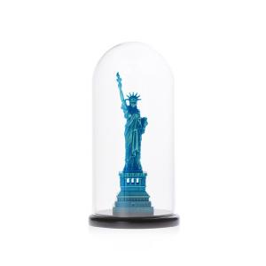 China Wooden Base D10*H20cm Borosilicate Glass Display Dome Cloche on sale