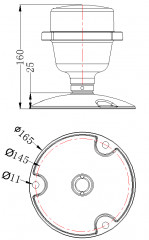 FAA L-810 IP67 3W Low Intensity Obstruction Light