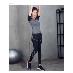 CPG Global 2017 Spring Summer Quick Dry 3 Pieces Set Stretched Bra Short Sleeves