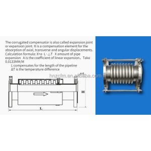 Water Systems Stainless Steel Expansion Bellows Flexible Corrugated Welded