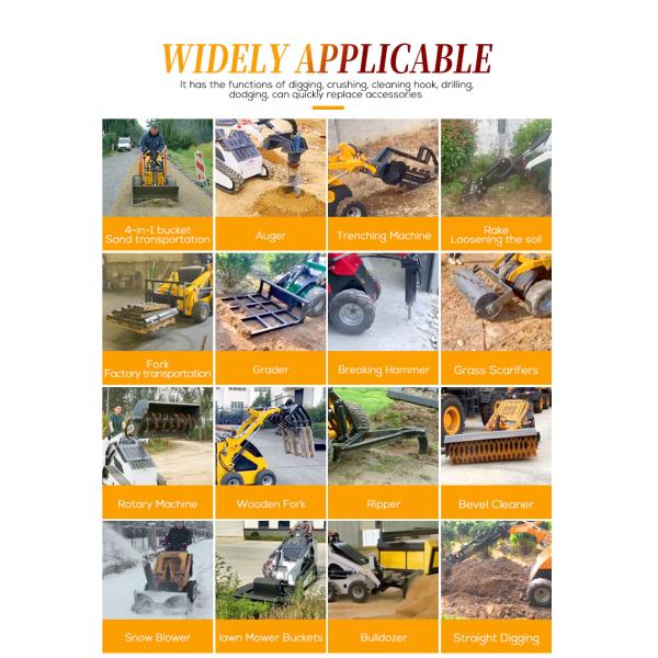 CE Certification Electric Sliding Loaders China Skidsteer Supplier Wheel Small Skid Steer Loader for Sale