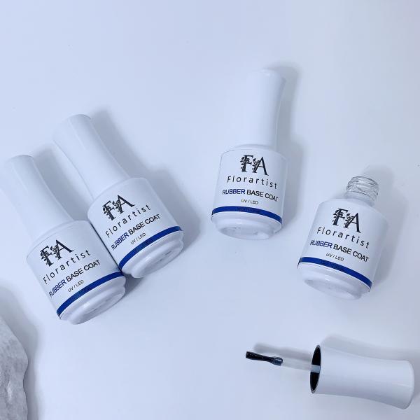 Private Label Strong Rubber Base and Top Coat Nail Gel Polish Color 15ml Soak Off UV Base Top Coat Gel Wholesale