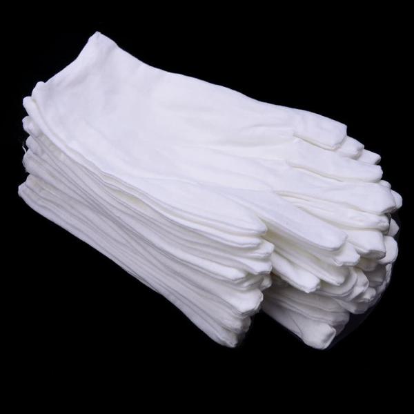 Buy 20g Cotton Insulated White Parade Gloves With Snap Cuff Machine Washable at wholesale prices