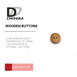 Quality Fashion Design Wooden Blazer Buttons , 2 Hole Wooden Buttons Strong Rigidity for sale