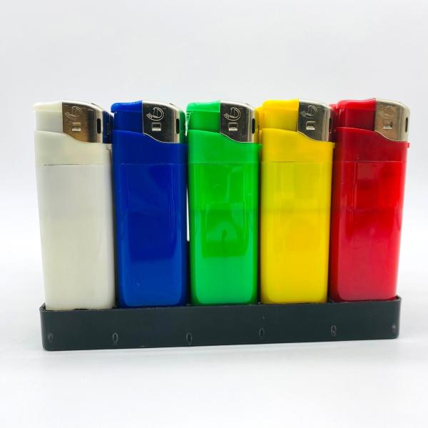 Buy 82.2*24.9*11.8mm Plastic Lighter with Adjustable Flame and Rechargeable Function at wholesale prices