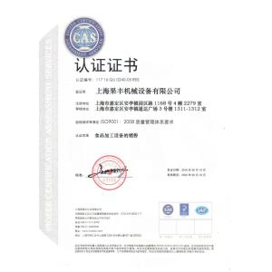 Shanghai Gofun Machinery Co., Ltd. Certifications