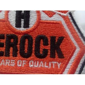 Semicircle Shape Custom Embroidered Patches Laser Cut Basis Finishing