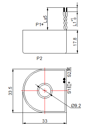 Single Phase Lead Wire CT Current Transformer Energy Meters Measurement Use