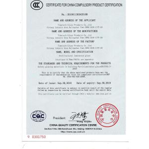 TIMETECH GLASS Certifications