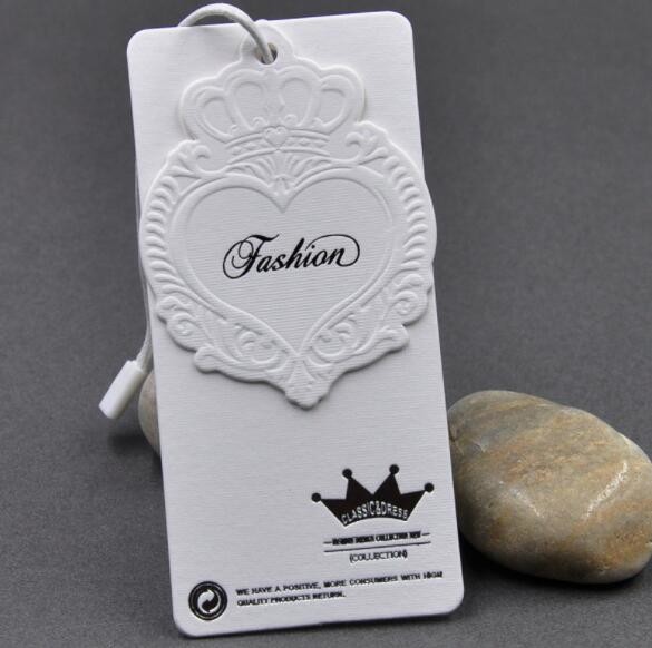 Cardboard Paper Printed Hang Tags Customized Pattern Rectangle Square Round