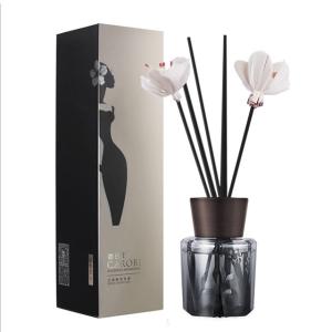 Wood Cap Reed Diffuser Sticks Glass Bottle Custom Fragrant Packaging Box