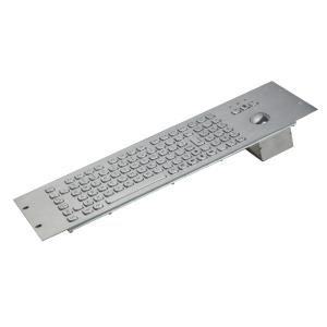 1U Industrial Metal Keyboard With Trackball Numeric FN Keys Waterproof