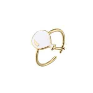 Balloon Dripping Oil Rings Adjustable 14k Gold Enamel Ring ODM